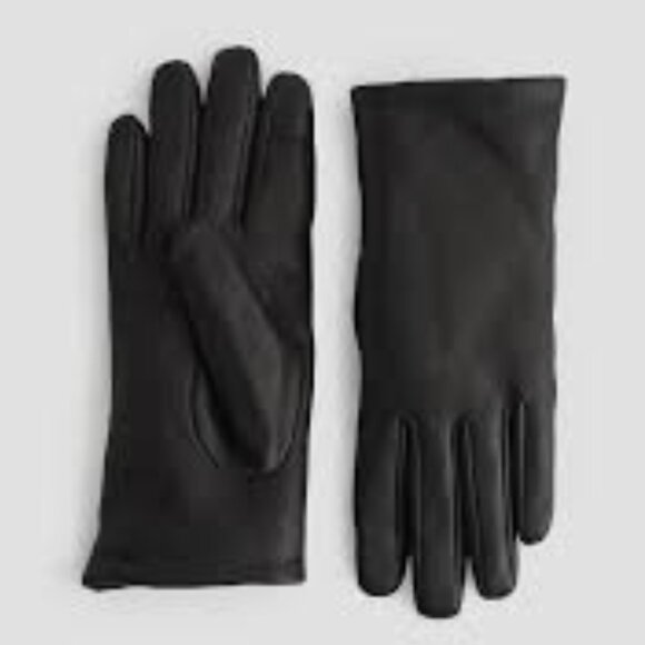 Elegant Black Leather Gloves - Picture 1 of 6